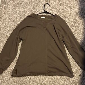 Brown/Army Long Sleeve Top